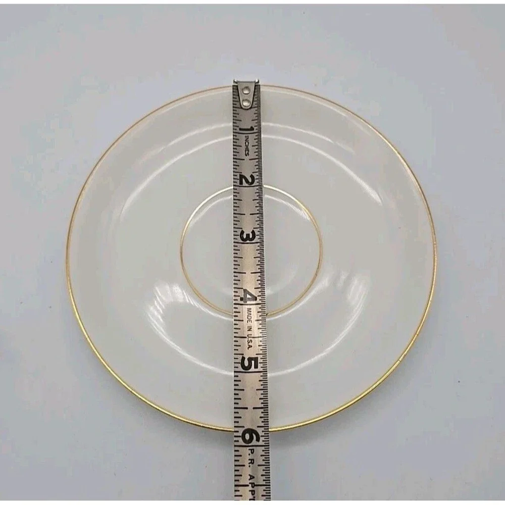 Thomas R Germany Porcelain Cup & Saucer Set White w Gold Trim